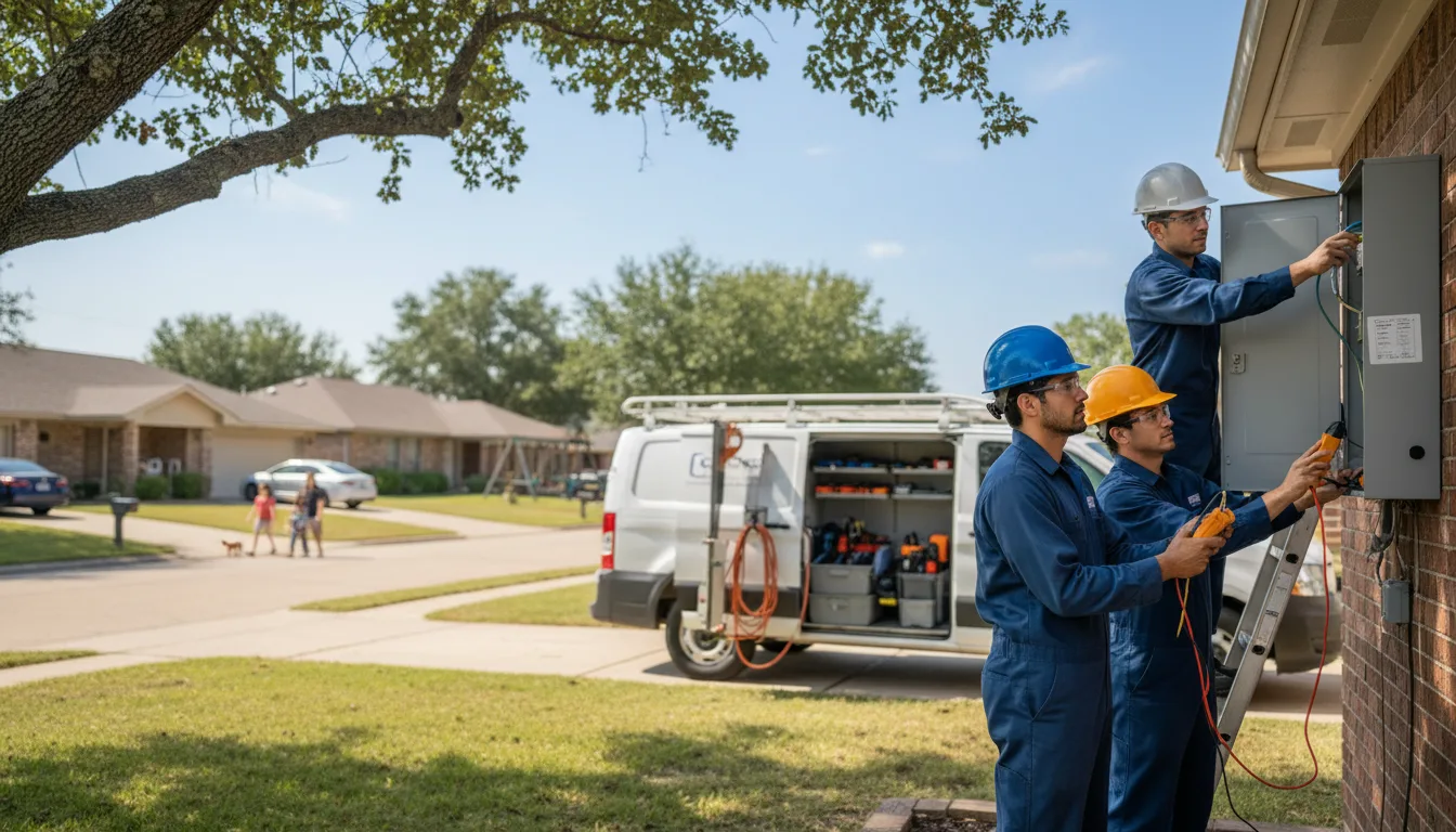 Certified electrician providing emergency electrical services in Welsh, LA
